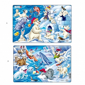 Пазл – Арктика, 17 деталей, 2 вида (Larsen, U17k)